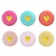 Acrylic beads Heart Multicolour gold